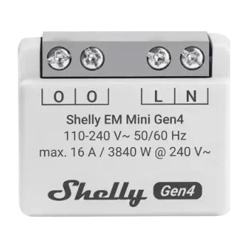 Centrální jednotka pro chytrou domácnost Shelly EM Mini Gen4 - modul pro měření spotřeby do 16A (WiFi, Bluetooth, Zigbee, Matter)