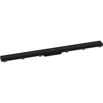 Odvodňovací žlab Hansgrohe RainDrain Match - Sprchový žlab s nerezovým roštem 1000, s výškově stavitelným rámem, matná černá 56041670