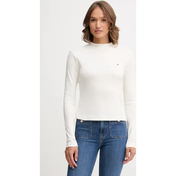 Pánské tričko Bavlněné tričko s dlouhým rukávem Tommy Hilfiger WW0WW47307 béžová 01X, vel. XXL