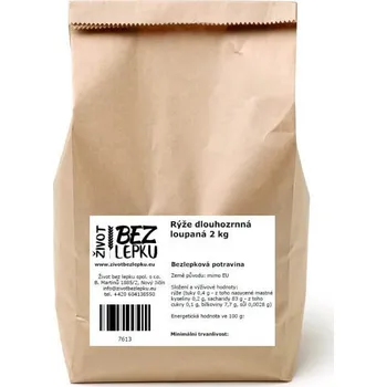 Rýže Život bez lepku Rýže dlouhozrnná bílá 2 kg