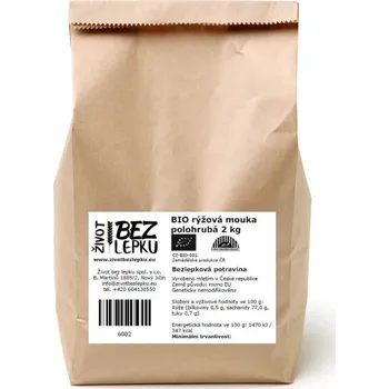 Mouka Život bez lepku BIO rýžová mouka polohrubá 2 kg
