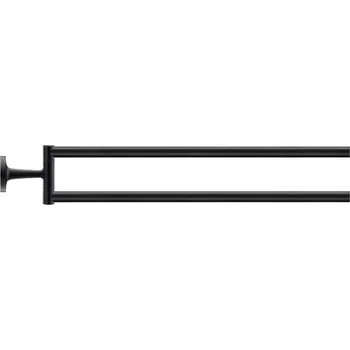 Držák na ručník Duravit Starck T - Držák ručníků dvojitý otočný, délka 47 cm, černá mat 0099414600