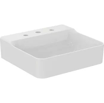 Umyvadlo Ideal Standard Conca Ceram - Umyvadlo 50x45 cm, bez přepadu, 3 otvory pro baterii, bílá T378601