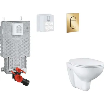 WC sada Grohe Uniset - Set předstěnové instalace, klozetu, sedátka SoftClose a tlačítka Arena Cosmopolitan S, Cool Sunrise SANI15BB4105