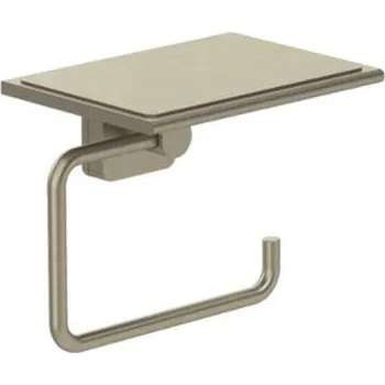 Kludi Vela S - Držák toaletního papíru s poličkou, kartáčovaný nikl 25971N5