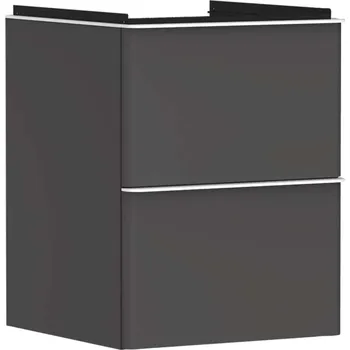 Koupelnový nábytek Hansgrohe Xelu Q - Umyvadlová skříňka, 63x48x50 cm, 2 zásuvky, matná šedá/matná bílá 54020700
