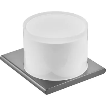 Dávkovač mýdla Keuco Edition 400 - Dávkovač mýdla s držákem, 150 ml, matné sklo/černý chrom kartáčovaný 11552139000