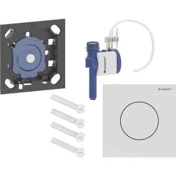 Splachovací tlačítko Geberit - Pneumatické ovládání splachování pisoáru typ 40, easy to clean, matná bílá 116.014.JT.1