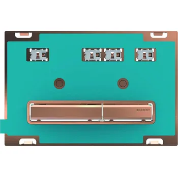 Splachovací tlačítko Geberit Sigma50 - Ovládací tlačítko pro 2 množství splachování, červené zlato/bez výplně 115.670.00.2