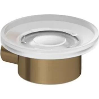Kludi Vela R - Mýdlenka s držákem, sklo/kartáčovaný bronz 58985N1