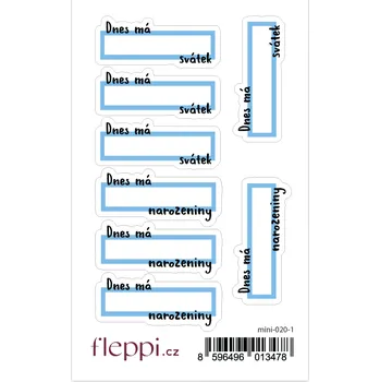 samolepka Fleppi Samolepky Narozeniny a svátek Barva samolepek: pastelově modrá