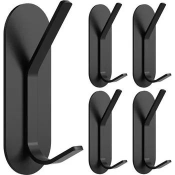 Alyvisun 5dílné samolepicí háčky, extra silné samolepicí háčky bez vrtání, vodotěsné háčky na