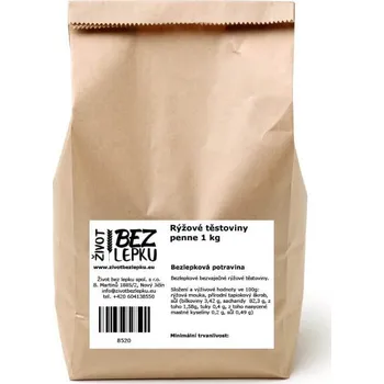 Příloha Život bez lepku LUCKA rýžové těstoviny penne 1 kg