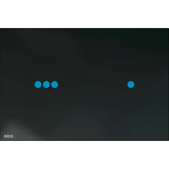 Splachovací tlačítko Alcadrain Ovládací tlačítka - Elektronické ovládání splachování, s podsvícením, pro instalační moduly Slim, sklo/černá NIGHT LIGHT-3-SLIM