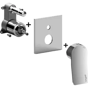 Vodovodní baterie Paffoni Tilt - Baterie pod omítku pro 2 spotřebiče, chrom TIBOX015CR