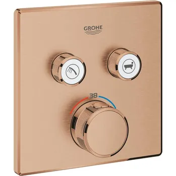 Vodovodní baterie Grohe Grohtherm SmartControl - Termostatická baterie pod omítku se 2 ventily, kartáčovaný Warm Sunset 29124DL0