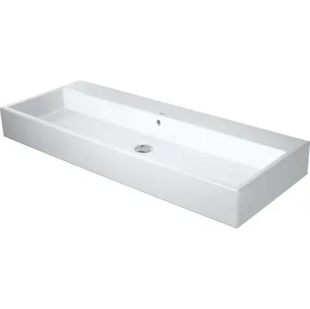 Umyvadlo Duravit Vero Air - Dvojumyvadlo 120x47 cm, s přepadem, bez otvoru pro baterii, WonderGliss, bílá 23501200601
