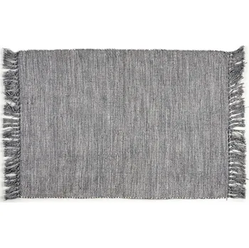 Koberec Giftdecor Bavlněný koberec s třásněmi, 80 x 120 cm, šedá