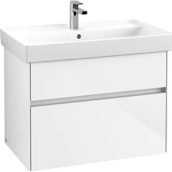 Villeroy & Boch Collaro - Umyvadlová skříňka, 75x55x44 cm, 2 zásuvky, Glossy White C01000DH