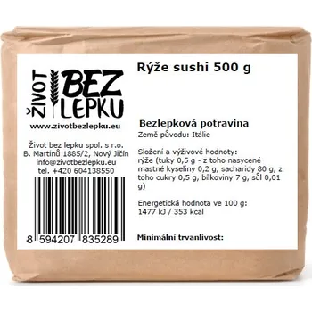 Rýže Život bez lepku Rýže sushi 500 g