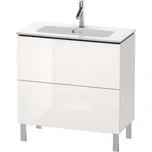 Duravit L-Cube - Umyvadlová skříňka Compact, 86x82x39 cm, 2 zásuvky, lesklá bílá LC667402222