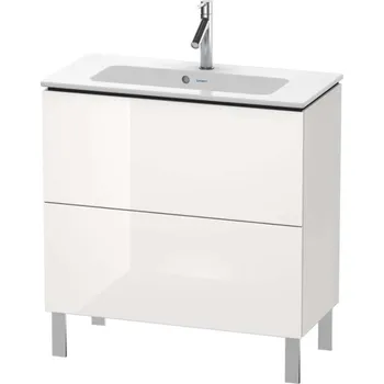 Koupelnový nábytek Duravit L-Cube - Umyvadlová skříňka Compact, 86x82x39 cm, 2 zásuvky, lesklá bílá LC667402222