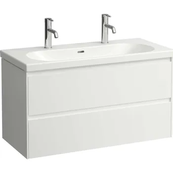 Koupelnový nábytek Laufen Lani - Umyvadlová skříňka, 98x45x52 cm, 2 zásuvky, lesklá bílá H4035621122611