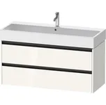 Duravit Ketho.2 - Umyvadlová skříňka 55x118x46 cm, 2 zásuvky, lesklá bílá K25279022220000