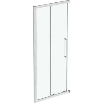 Sprchové dveře Ideal Standard i.Life - Posuvné sprchové dveře, dvoudílné, 100 cm, silver bright/čiré sklo T4857EO