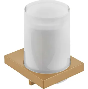 Dávkovač mýdla Keuco Edition 11 - Dávkovač mýdla s držákem, 180 ml, matné sklo/kartáčovaný bronz 11152039000