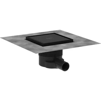 Odvodňovací žlab Hansgrohe RainDrain Brilliance - Podlahová vpust, 15x15 cm, matná černá 56251670