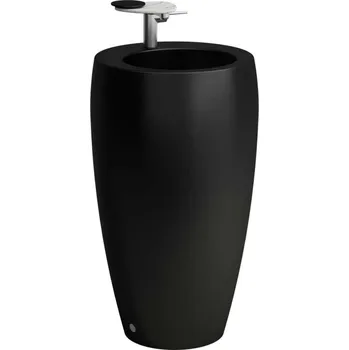 Laufen Il Bagno Alessi - Volně stojící umyvadlo 53x90x53 cm, otvor pro baterii, matná černá H8119727161041
