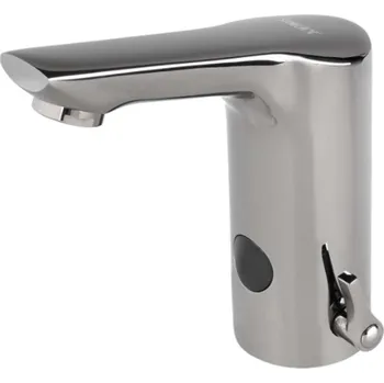 Vodovodní baterie Sanela Senzorové baterie - Elektronická umyvadlová baterie, bateriové napájení, metal grey SLU 76HB