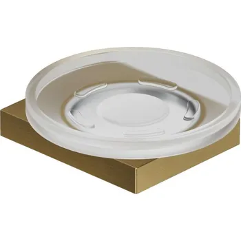 Mýdlenka Kludi Vela C - Mýdlenka s držákem, sklo/kartáčované zlato 31985N0