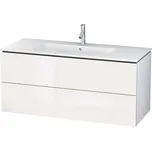 Duravit L-Cube - Umyvadlová skříňka 55x122x48 cm, 2 zásuvky, lesklá bílá LC624302222
