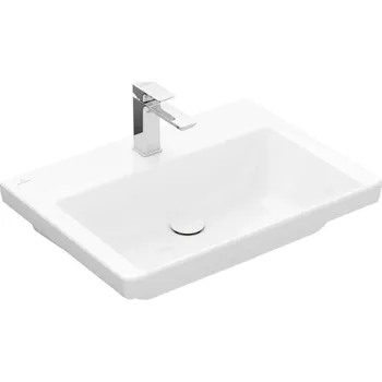 Umyvadlo Villeroy & Boch Subway 3.0 - Umyvadlo 65x47 cm, bez přepadu, otvor pro baterii, CeramicPlus, Stone White 4A7068RW