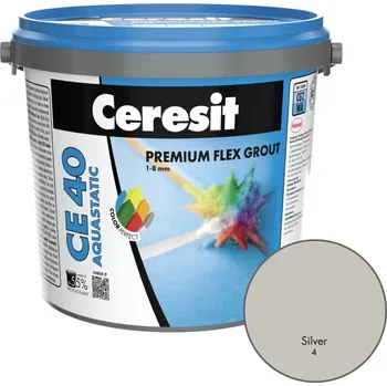 Spárovací hmota Ceresit CE 40 AQUASTATIC PREMIUM FLEX FUGA 05 Silver 2kg, KS.05378