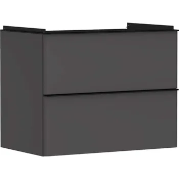 Koupelnový nábytek Hansgrohe Xelu Q - Umyvadlová skříňka, 63x78x50 cm, 2 zásuvky, matná šedá/matná černá 54028670
