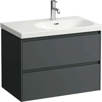 Koupelnový nábytek Laufen Lani - Umyvadlová skříňka, 74x45x52 cm, 2 zásuvky, šedá H4035821122661