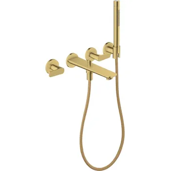 Vodovodní baterie Axor Citterio C - Vanová baterie pod omítku, 4-otvorová instalace, s příslušenstvím, leštěný vzhled zlata 49481990