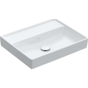 Umyvadlo Villeroy & Boch Collaro - Umyvadlo 55x44 cm, bez přepadu, bez otvoru pro baterii, CeramicPlus, Stone White 4A3358RW