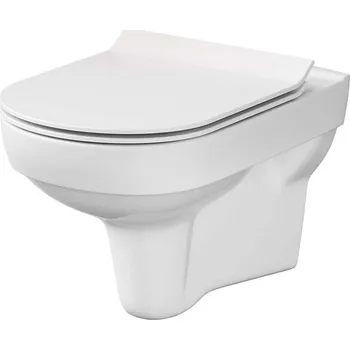 Klozet Cersanit City - Závěsné WC se sedátkem SoftClose, CleanOn, bílá K701-143