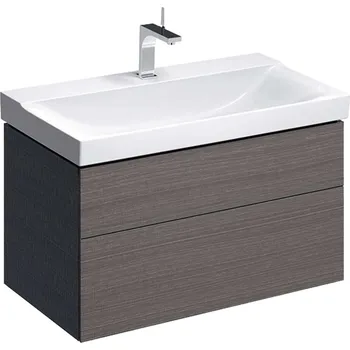 Koupelnový nábytek Geberit Xeno 2 - Skříňka pod umyvadlo 90 cm, zásuvka s LED svítidlem, šedá 500.509.43.1