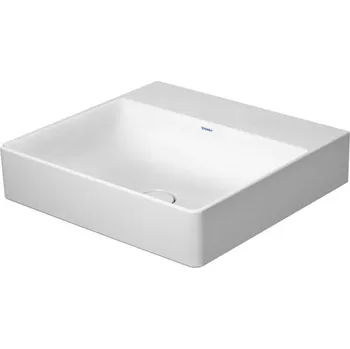 Duravit DuraSquare - Umyvadlo 50x47 cm, bez přepadu, bez otvoru pro baterii, DuraCeram, WonderGliss, bílá 23535000701