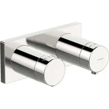 Vodovodní baterie Hansa Living - Termostatická baterie pod omítku, pro 2 spotřebiče, chrom 44539583