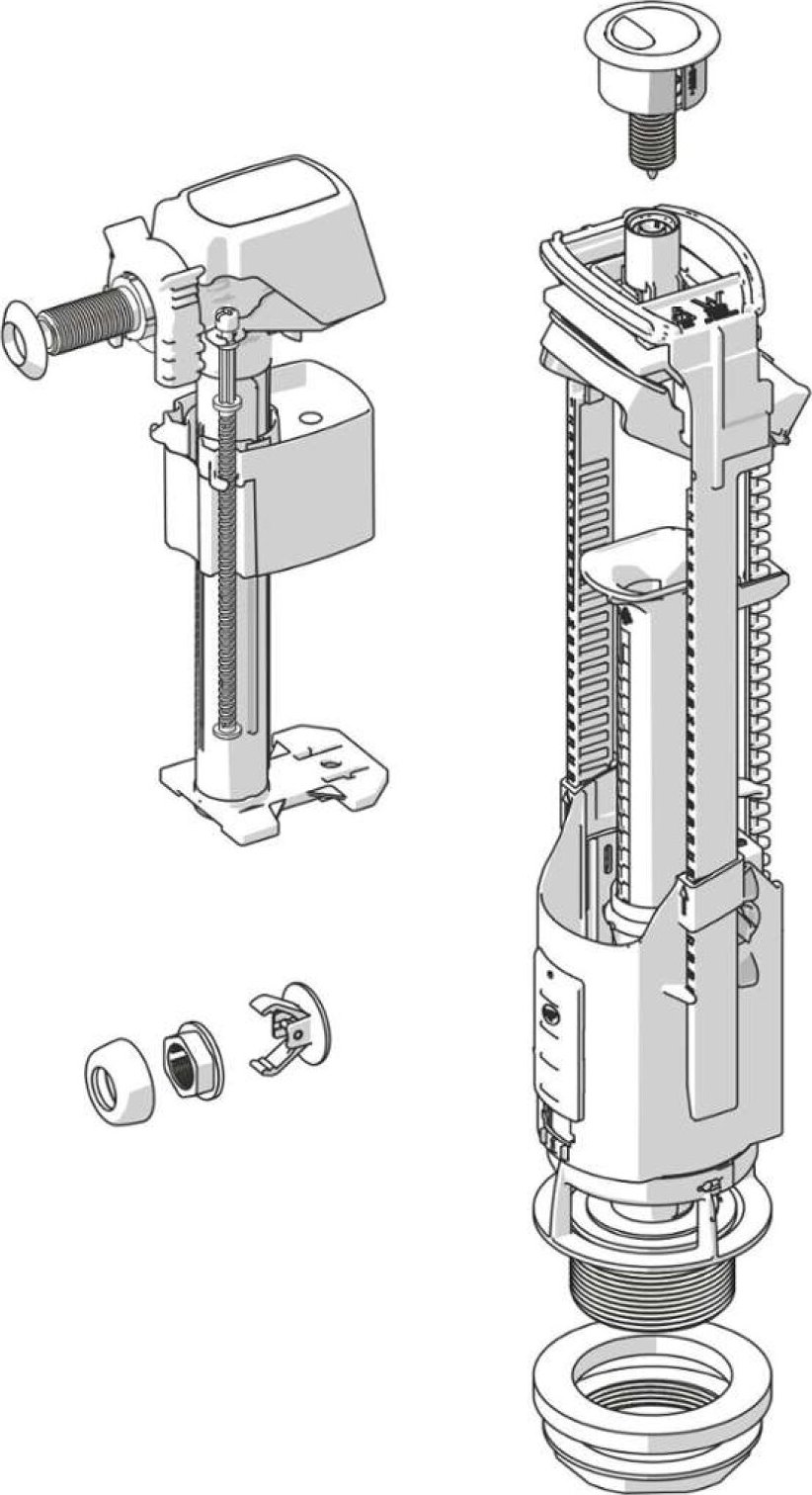 Jika - Splachovací mechanismus k WC kombi, bílá H8913820000001
