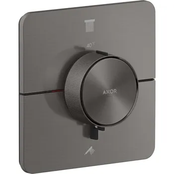 Vodovodní baterie Axor ShowerSelect ID - Termostatická baterie pod omítku, pro 2 spotřebiče, kartáčovaný černý chrom 36754340