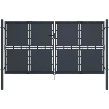 vidaXL Zahradní brána ocelová 300 x 200 cm antracitová [144528]