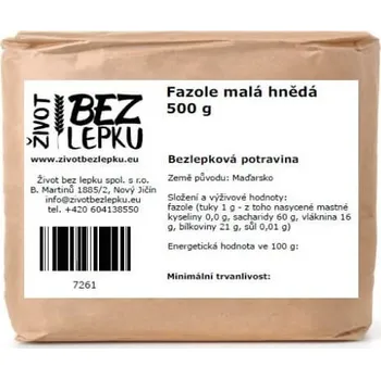 Luštěnina Život bez lepku Fazole malá hnědá 500 g
