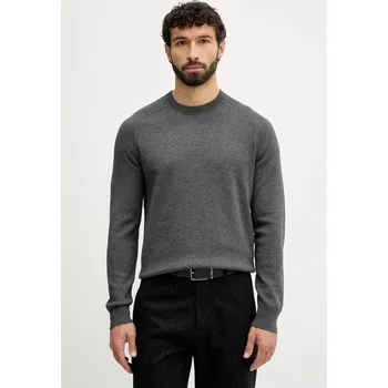 Pánské oblečení Svetr s příměsí vlny BOSS H-Hidoneo 50549977 šedá 90X, vel. M